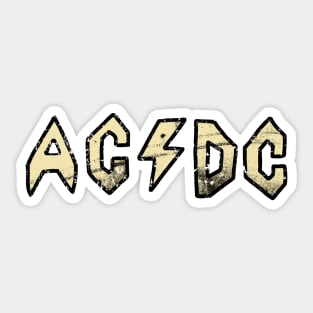 Butt-Head AC/DC Distressed - Cream Sticker